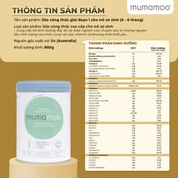 [DATE SAU 1/2028] Sữa Mumamoo Úc 800g hỗ trợ bé PT toàn diện 3
