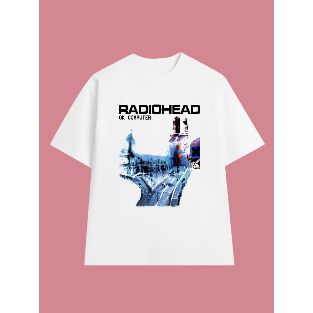 Áo Thun RADIOHEAD - OK Computer (album) 01, Unisex Form Rộng Cotton Mềm