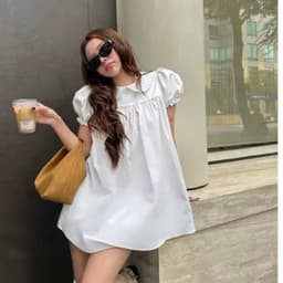 Váy babydoll cổ sen tay phồng kèm quần hot trend VANISA VKQ99 5
