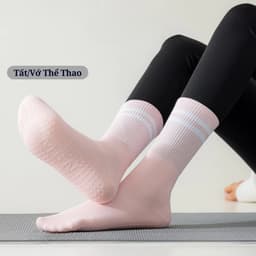 [Peinn] Tất Tập Yoga Pilates Doit Màu Trơn Sọc Silicon Chống Trơn Trượt Tất Thể Thao ( Tất Màu Doit) 8
