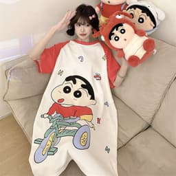 Váy ngủ big size nữ 60-100Kg đầm ngủ mặc nhà in hoạt hình cute dễ thương  TOZZO VS11 2