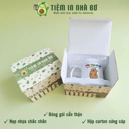Ly Cốc Sứ Nhà Bơ In Chữ Cuộc Sống Hối Hả Hình Cappypara Dễ Thương Quà Tặng Bạn Bè Đồng Nghiệp Vui Nhộn Hài Hước 3