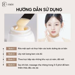 Kem Nám Ban Đêm RUÉE Mela Cream 50ml – Mờ Nám, Tàn Nhang, Thâm Sạm, Đều Màu Da, Dưỡng Ẩm Phục Hồi 4