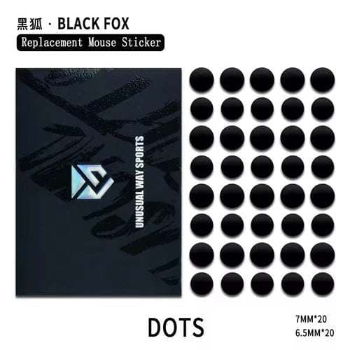 Miếng dán Feet chuột Unusual Way Black Fox - Loại Control Kiểm soát chậm  – Feet UPE dot skates