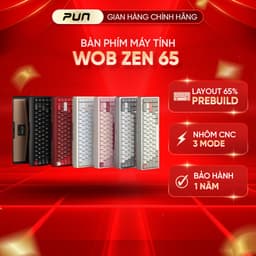 []FULL VAT - CHÍNH HÃNG] Bàn Phím Cơ Zen65 WOB nhôm CNC– RGB Rực Rỡ – Kết Nối 3 Chế Độ 1