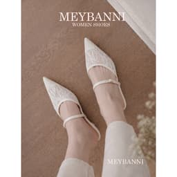 Giày Cao Gót MEYBANNI Mũi Nhọn Đế Nhọn 4cm Bản Ren Hoa Phối Quai Ngang Basic - D802 3
