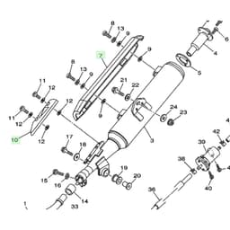 Tấm bảo vệ bô (ốp bô) chính hãng Yamaha cho xe Sirius cơ thường 4