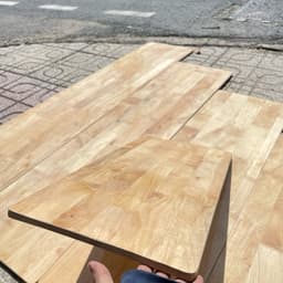 Ván Gỗ Ghép Cao Su 18mm phủ keo 2 mặt dùng làm kệ bếp , mặt bàn , tủ đựng đồ , ….. CẮT THEO YÊU CẦU 6