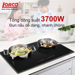 BẾP TỪ ĐÔI LORCA LCI 809 PRO Nhập Đức kính schott phủ shaphire chống xước 2