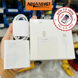[Linh Kiện] Bộ sạc nhanh 120W, Đầu Nối USB và Type C, Tương Thích Nhiều Dòng Điện Thoại, Không Gây Nóng Máy 1