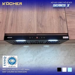 MÁY HÚT MÙI TURBO X-350D MÀU ĐEN ÂM TỦ 5