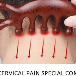 Lược Đàn Hương Đỏ 2 đầu massage mặt và đầu, thon gọn, giảm căng thẳng, đa năng cao cấp  6