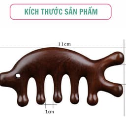 Lược Đàn Hương Đỏ 2 đầu massage mặt và đầu, thon gọn, giảm căng thẳng, đa năng cao cấp  8