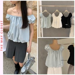 𝑨𝒏𝒏 𝑺𝒕𝒖𝒅𝒊𝒐  [𝐒𝐀𝐋𝐄]  𝐖𝐆𝐖𝐄/ Áo Babydoll Nữ Dáng Bí WG.WE 8943 Cổ Tròn Tay Ngắn Chất Thô Form Rộng 1