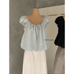 𝑨𝒏𝒏 𝑺𝒕𝒖𝒅𝒊𝒐  [𝐒𝐀𝐋𝐄]  𝐖𝐆𝐖𝐄/ Áo Babydoll Nữ Dáng Bí WG.WE 8943 Cổ Tròn Tay Ngắn Chất Thô Form Rộng 3