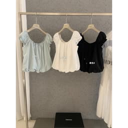 𝑨𝒏𝒏 𝑺𝒕𝒖𝒅𝒊𝒐  [𝐒𝐀𝐋𝐄]  𝐖𝐆𝐖𝐄/ Áo Babydoll Nữ Dáng Bí WG.WE 8943 Cổ Tròn Tay Ngắn Chất Thô Form Rộng 2
