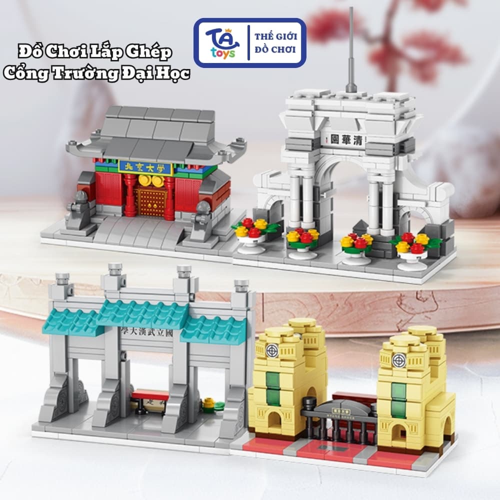 Đồ Chơi Lắp Ghép Cổng Trường Đại Học Trung Hoa 100+ Chi Tiết – Mô Hình Kiến Trúc Cổ Trang – TATOYS