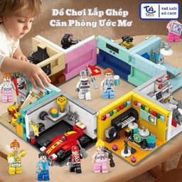 Đồ Chơi Lắp Ghép Bộ 8 Căn Phòng Ước Mơ 155+ Chi Tiết – Mô Hình Nhà Mini Decor – TATOYS 3