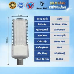 Đèn Bàn Chải Điện MayorWolf 150W LED Siêu Sáng – Vỏ Nhôm Cao Cấp, Chống Nước, Chiếu Sáng Mạnh Ngoài Trời 4