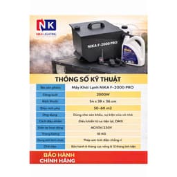 MÁY TẠO KHÓI LẠNH NIKA F-2000 PRO - Máy Khói lạnh Sân Khấu, Máy Phun Khói Đám Cưới, Khói Sát Mặt Đất 12