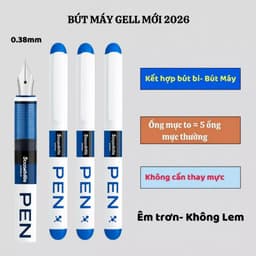 Bút Máy Ngòi EF trơn - F34 cho học sinh có sẵn mực, Viết siêu êm trơn, Dung Tích Lớn, Mực Nhanh Khô 4
