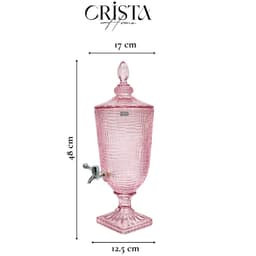 BÌNH THỦY TINH VÂN LƯỚI CRISTA HOME 3.3L - CAO CẤP - BÌNH DETOX NƯỚC ÉP TRÀ LẠNH CHÍNH HÃNG 60204 9