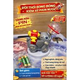 🐘 VOI THỔI BONG BÓNG – SIÊU DỄ THƯƠNG CHO BÉ 🐘 1