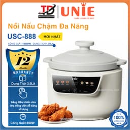Nồi Nấu Chậm Đa Năng UNIE USC888, Lòng Nồi Sứ 3.0Lit - Công Suất 850w, Hàng Chính Hãng 1