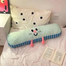 Gối Ôm Dài Hình Thú Dễ Thương Kẻ Caro Mềm Mịn, Dễ Thương Siêu Cute, Gối Ôm Ngủ Cho Bé, Người Lớn, Trang Trí Phòng Ngủ 3