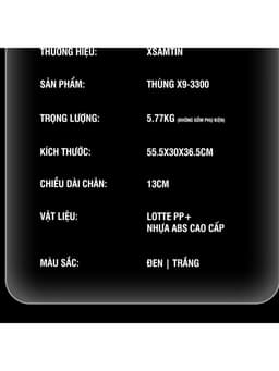 Thùng Câu XSamtin X9 3300 Bản Max 9