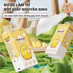Khăn Giấy Pio TopGia 200 Lần Rút - Thùng 10 Bịch Siêu Dai Mềm Mịn, Tiết Kiệm Tối Đa! 3