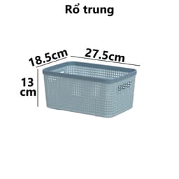 Rổ viền mây HOKORI nhựa VIỆT NHẬT cao cấp - Đan mây tre, đựng đồ, quần áo AMIZIN, bánh kẹo - 3517/8/9/20 AMIZIN 5