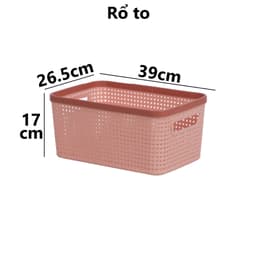 Rổ viền mây HOKORI nhựa VIỆT NHẬT cao cấp - Đan mây tre, đựng đồ, quần áo AMIZIN, bánh kẹo - 3517/8/9/20 AMIZIN 6