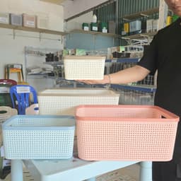 Rổ viền mây HOKORI nhựa VIỆT NHẬT cao cấp - Đan mây tre, đựng đồ, quần áo AMIZIN, bánh kẹo - 3517/8/9/20 AMIZIN 2