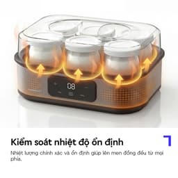 Máy làm sữa chua LocknLock EJY213GRY Kèm 6 Hủ Thuỷ Tinh 220-240V, 50/60Hz, 20W, 1.08L - Màu xám - Chính Hãng - JoyMall 5