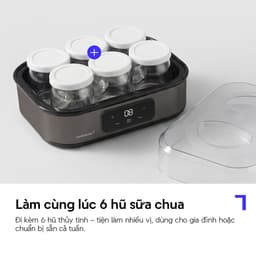 Máy làm sữa chua LocknLock EJY213GRY Kèm 6 Hủ Thuỷ Tinh 220-240V, 50/60Hz, 20W, 1.08L - Màu xám - Chính Hãng - JoyMall 6