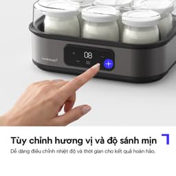 Máy làm sữa chua LocknLock EJY213GRY Kèm 6 Hủ Thuỷ Tinh 220-240V, 50/60Hz, 20W, 1.08L - Màu xám - Chính Hãng - JoyMall 7