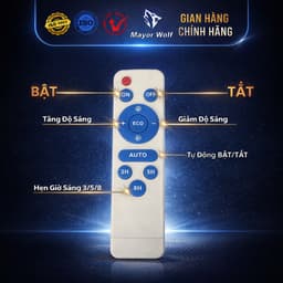 Đèn Bàn Chải Năng Lượng Mặt Trời Mayor Wolf 300W, Chiếu Sáng Sân Vườn, Kho Bãi, Đường Đi MW.BC300 6