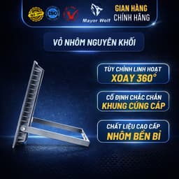 Đèn Pha Năng Lượng Mặt Trời 1000W Mayor Wolf Mắt Ngọc Sân Vườn Cổng Nhà Bãi Xe Nhà Xưởng Chống Nước Điều Khiển Từ Xa 4