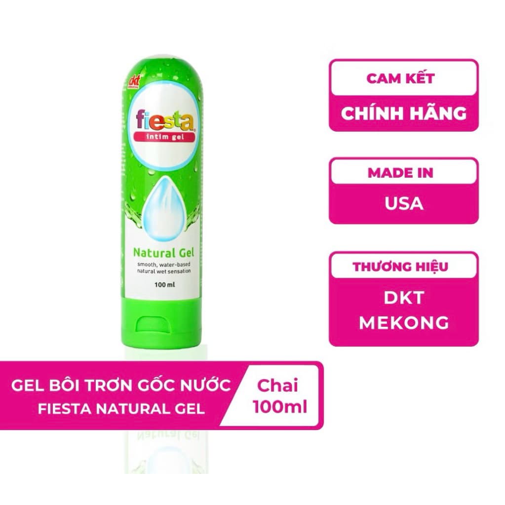 [Chính Hãng] Gel Bôi Trơn Gốc Nước Fiesta Natural 100ml - Độ Trơn Lâu Dài