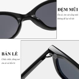 Kính râm mát thời trang nam nữ NARO EYEWEAR gọng nhựa vuông chống tia UV phong cách Hàn Quốc 221 7