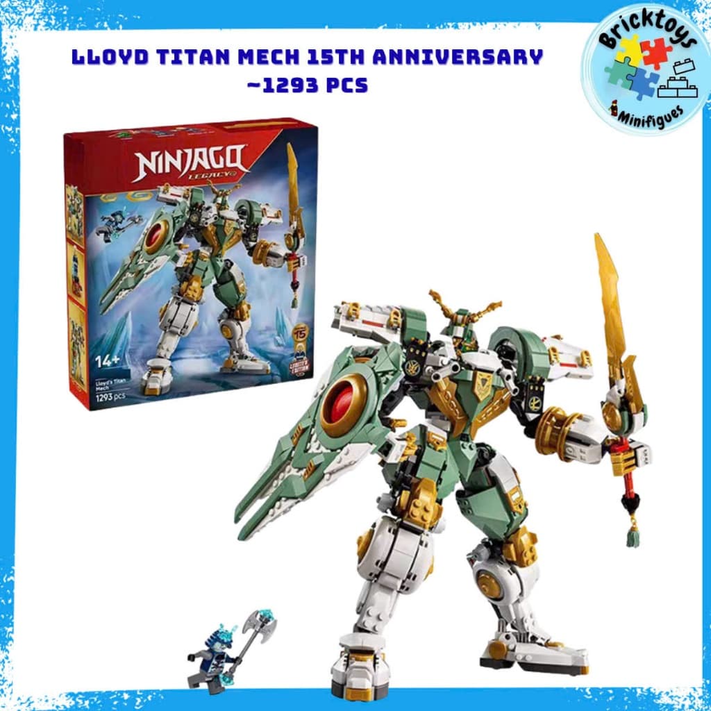 [ Bản Đẹp Chuẩn Mini + Mũ ] Đồ chơi mô hình xếp hình set NJ Legacy LLoyd Titan Mech - 1293 pcs