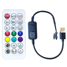 SP101M TP2533 ĐIỀU KHIỂN NHÁY THEO NHẠC ĐIỀU KHIỂN CHO LED FULL MÀU ARGB WS2812B WS2811 UCS1903 HỖ TRỢ APP 6