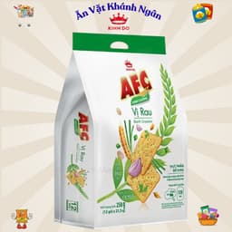 Bánh Quy Cracker AFC Dinh DưỡngVị Rau Cải - Vị Lúa Mì Túi 258G - HÀNG CHÍNH HÃNG 3