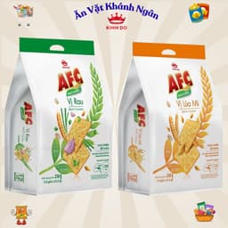 Bánh Quy Cracker AFC Dinh DưỡngVị Rau Cải - Vị Lúa Mì Túi 258G - HÀNG CHÍNH HÃNG 1