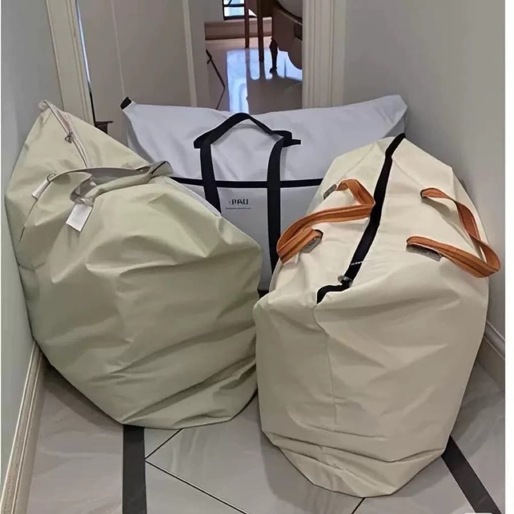 Set 2 Túi Đựng Đồ Gia Đình Cỡ Lớn 90x70cm ,Đựng Quần Áo, Chăn Mền Có Khoá Chất Liệu Chống Thấm Nước