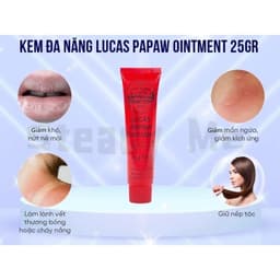 Lucas' Papaw Kem Dưỡng Đa Năng 25g- Chiết Xuất Đu Đủ Tự Nhiên,Giảm Khô Nứt & Sưng Viêm, Dưỡng Ẩm & Làm Mềm Da 4
