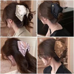 Kẹp Tóc Tam Giác Satin Cao Cấp Phong Cách Sang Trọng, Lịch Lãm 1