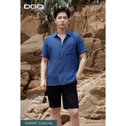 Áo Sơ Mi Ngắn Tay DGC Dáng Suông Vạt Bằng, Chất Vải Thoáng Mát Thời Trang Hè Cao Cấp - SASNBF29M 6