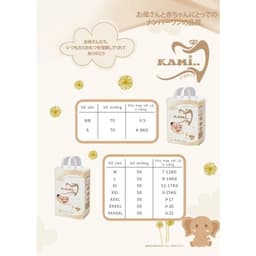 Tã Bỉm Kami Organic - Thấm Hút Đến 1000ml- Siêu mỏng- Mềm Mại Khô Thoáng 6